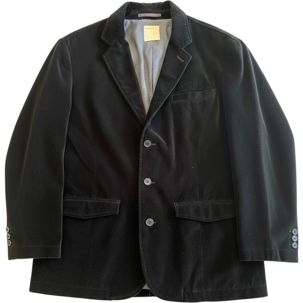 Life After Denim Mens Black Velvet Blazer Sport Coat Jacket XL DBLA0